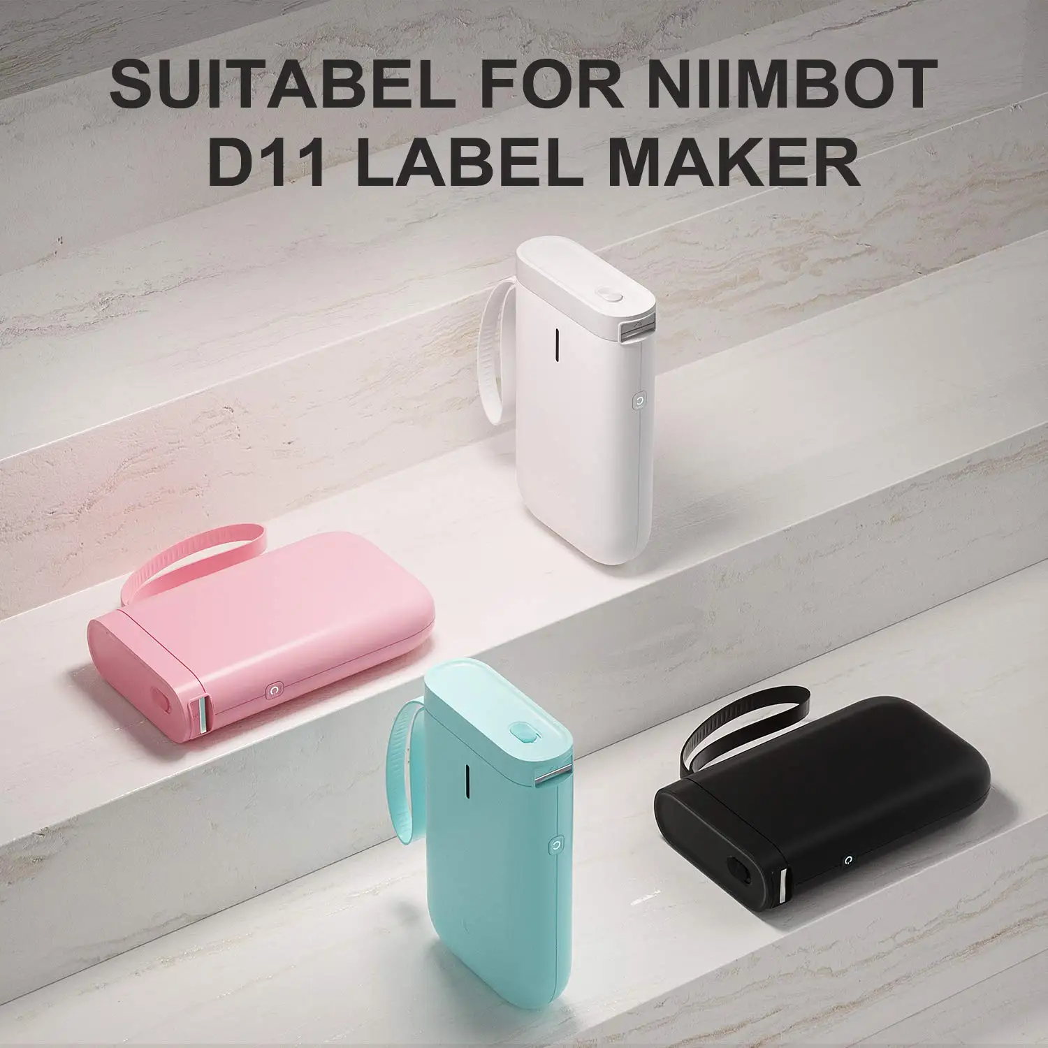 Color: PURPLE - NIIMBOT Sticker Self-adhesive Label Thermal Papers for D11 D101 D110 Mini Printer White Colorful Waterproof Cable Tape Rolls