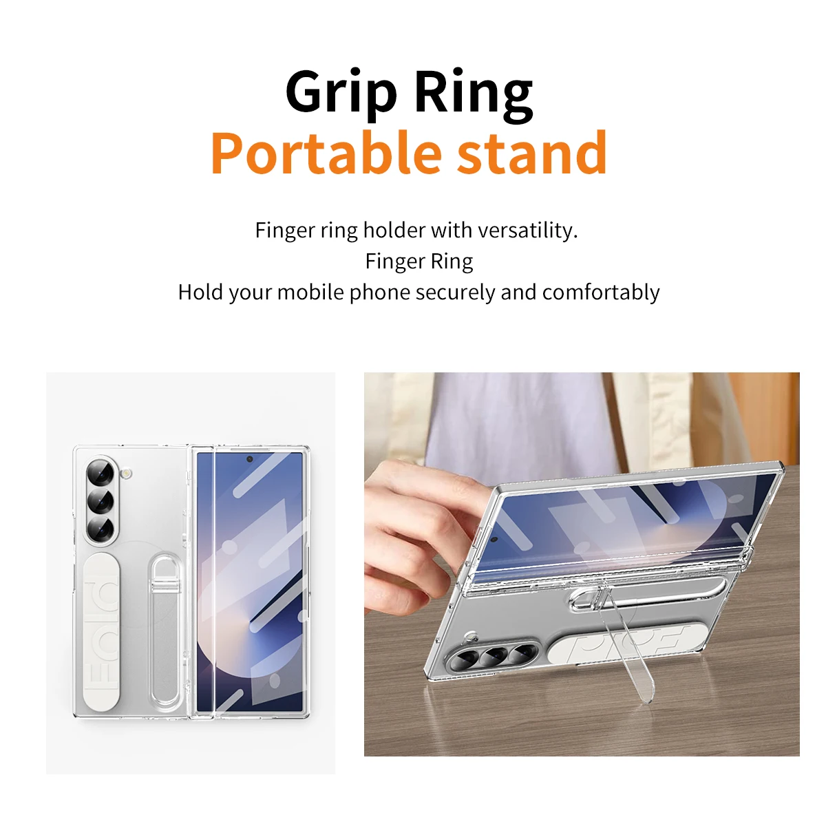 Color: Claret, Material: ABS - Touch Pen Case For Samsung Galaxy Z Fold 6 5 4 3 Skin Friendly Folding Hinge with Elastic Wrist Band Screen Tempered Film Cover