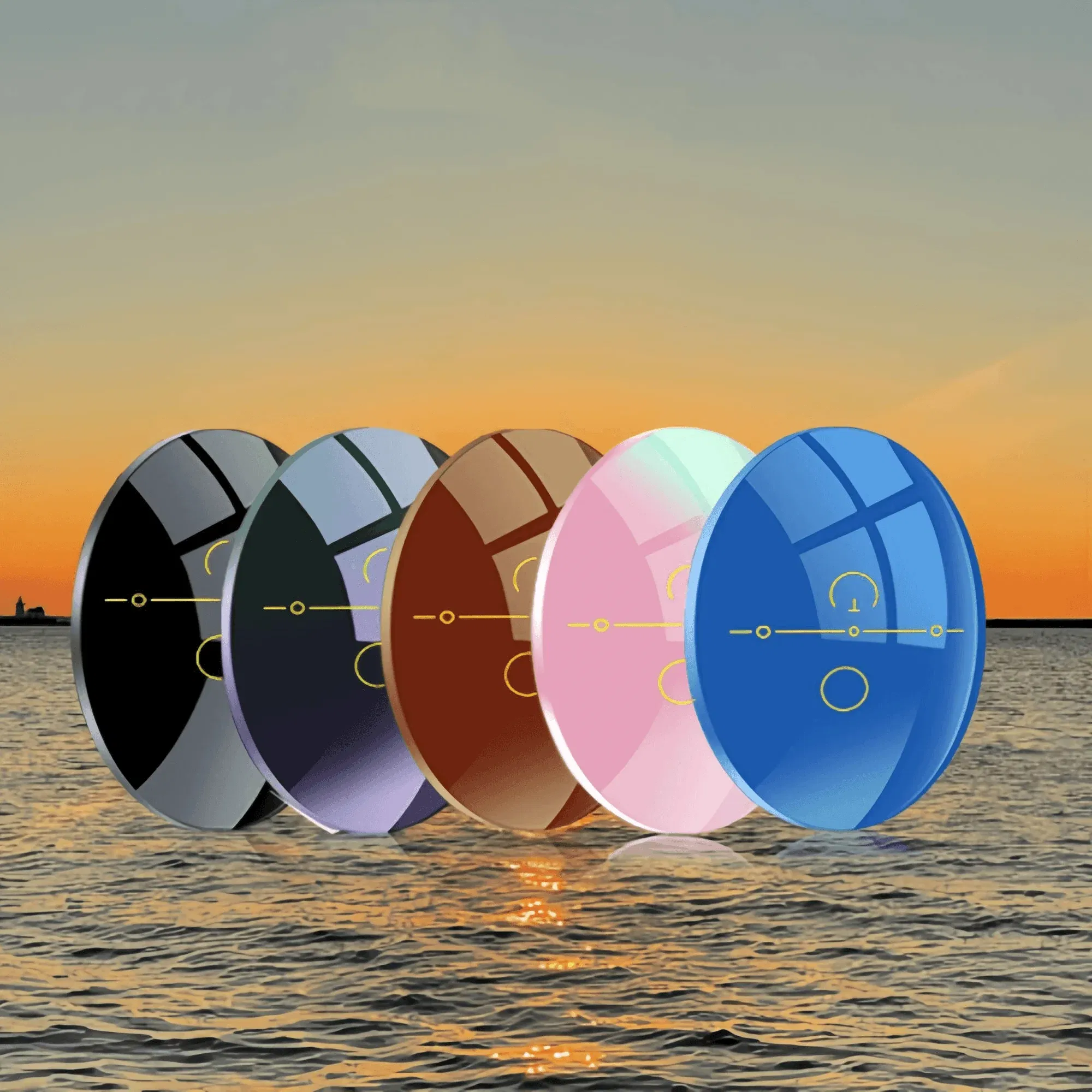 Lenses Color: black, Lens Index: 1.67 - Old Flower ADD 1.56 1.61 1.67 1.74 Prescription CR-39 Aspheric Glasses Lenses Myopia Photochromic Sunglasse Lens