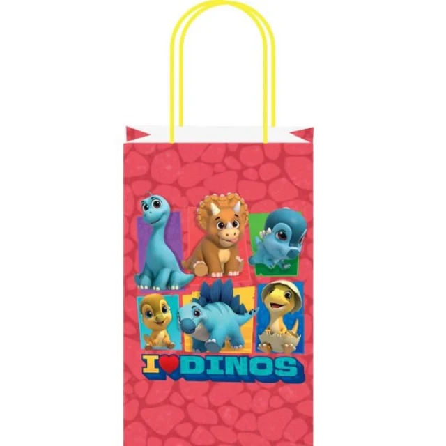 Dino Ranch Paper Kraft Bags - Set of 8