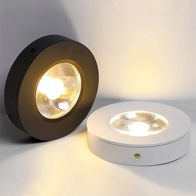 Body Color: Black, Emitting Color: changeable - 3 Colors Slim Ceiling Lamp Ceiling Light LED Foldable 360 Recessed Surface Mounted Spotlight for Hallway Gallery Display Living