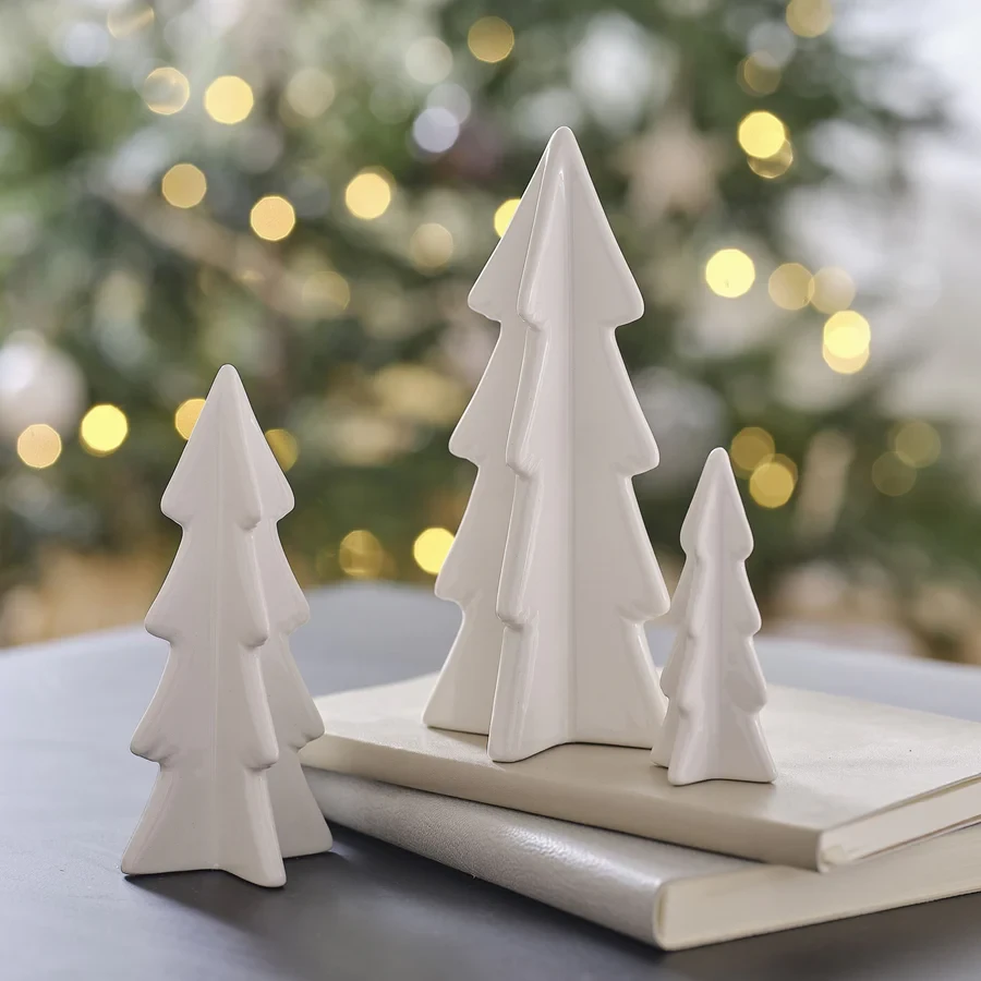 Christmas Decorations - White Christmas Ceramic Christmas Tree