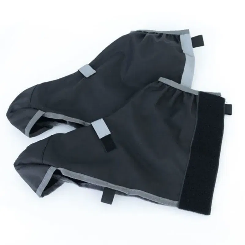 Color: GRAY - Rainy Snowy Day Reusable Shoe Cover Hiking Fishing Motorcycle Cycling Rainproof Oxford Waterproof Boot Shoes Overshoes Protector