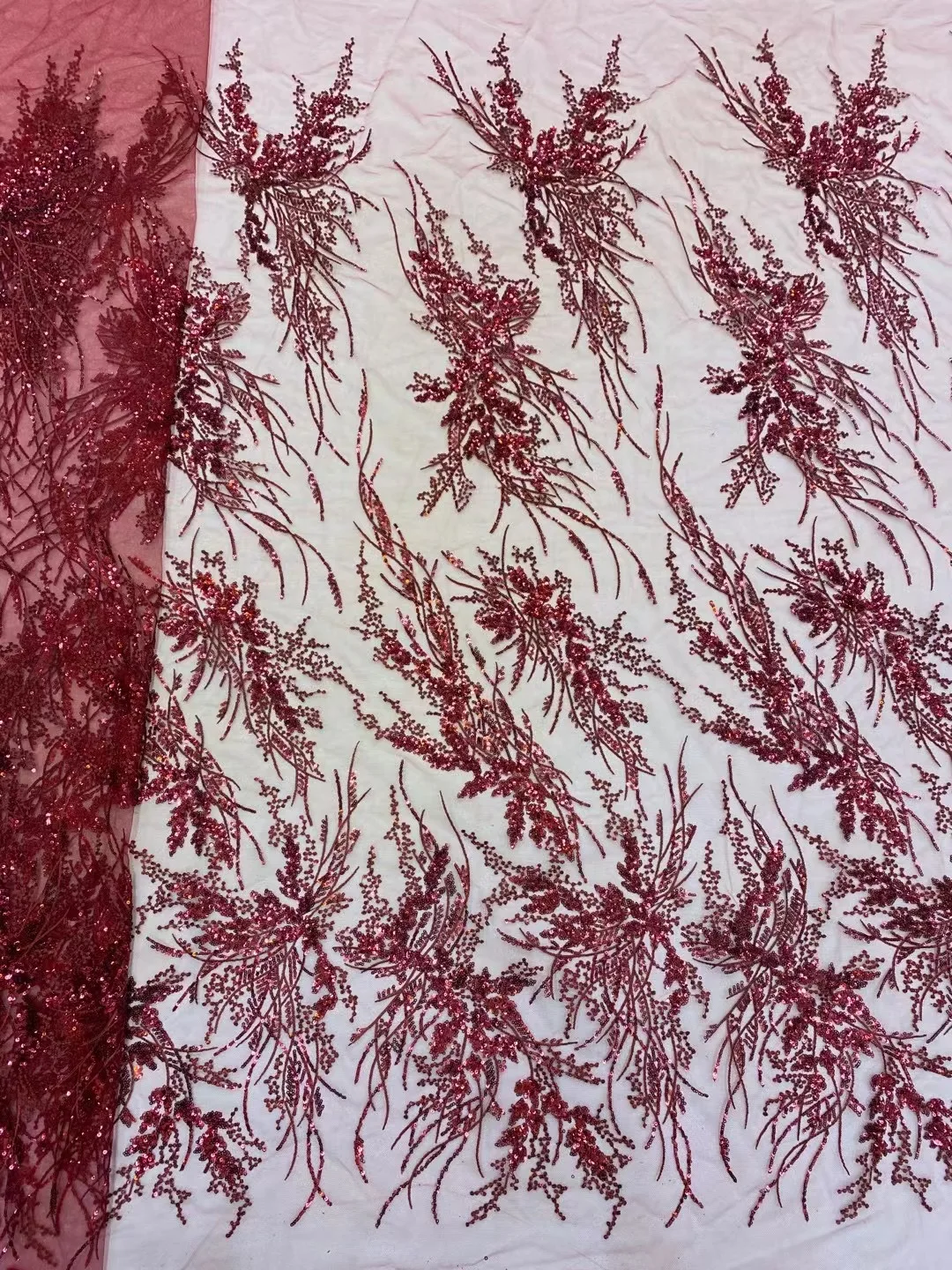 Color: Blue, Length: 5 yards, Width: 120cm - African French Sequined Lace Fabrics 2023 High Quality Tulle Lace 5 Yards Nigerian Embroidered Dress Material For Party Wedding