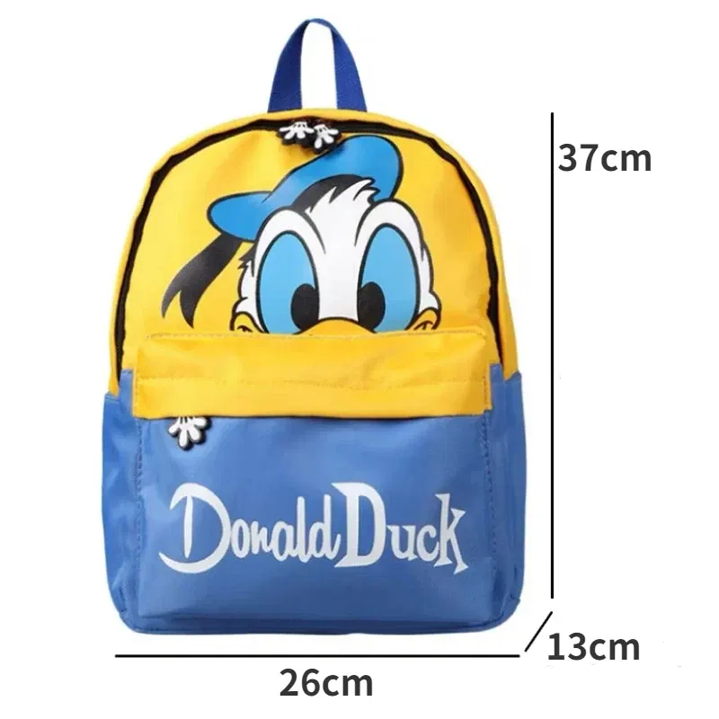 Color: Blue - Disney Cartoon Donald Duck Children's Backpack Cute Mickey Mouse Kindergarten Boys Girls Backpacks School Bags Children's Gifts