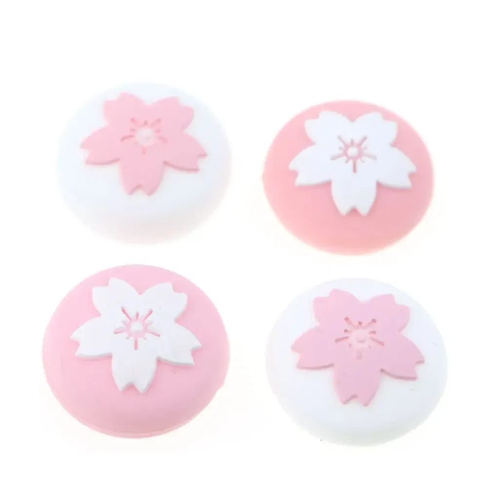 Color: Orange - 2pcs Cherry Pink Lemon For Nintendo Switch Lite OLED Analog Thumb Grip Nintend Swith Joy Con JoyCon Controller Joystick Cap Game