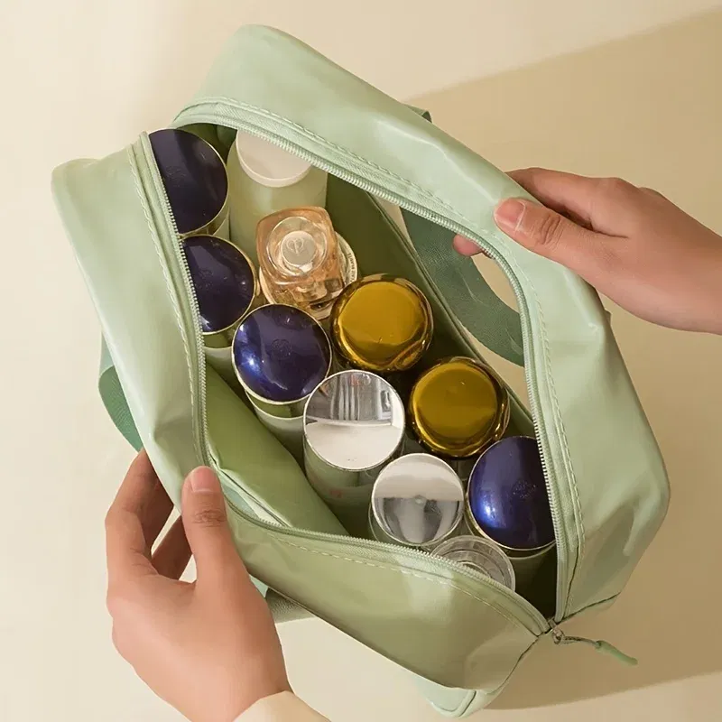 Color: black, Ships From: CHINA - 3 Pcs Portable Transparent Cosmetic Bag Set, Makeup Organizer Bags With Zipper And Handle, Fashionable Women's Travel Toiletry