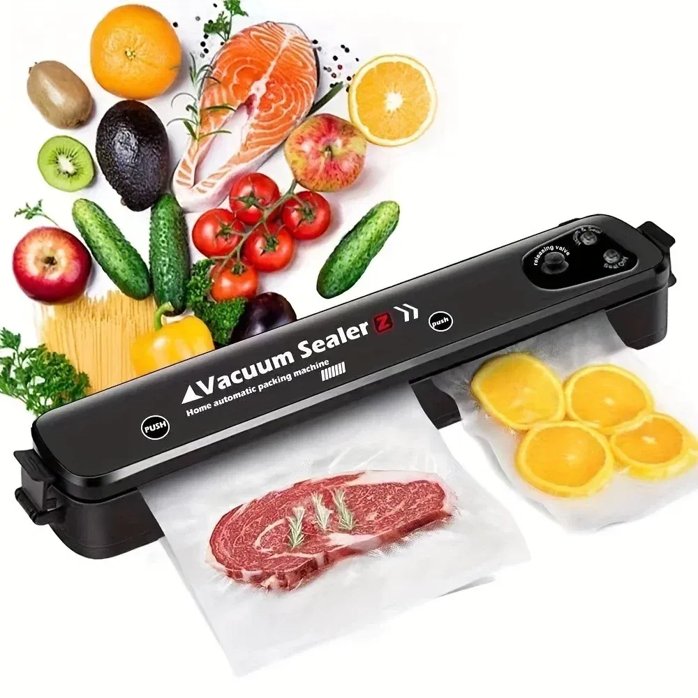 Color: Red - Electric Vacuum Sealers Food Sealer Machine Foods Fresh Storage Vacuum Sealer Machine Plastic Bags Sealer For Storage Food