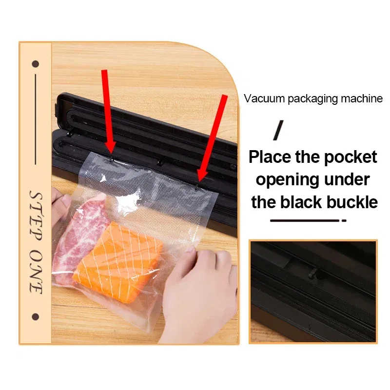 Color: Red - Electric Vacuum Sealers Food Sealer Machine Foods Fresh Storage Vacuum Sealer Machine Plastic Bags Sealer For Storage Food