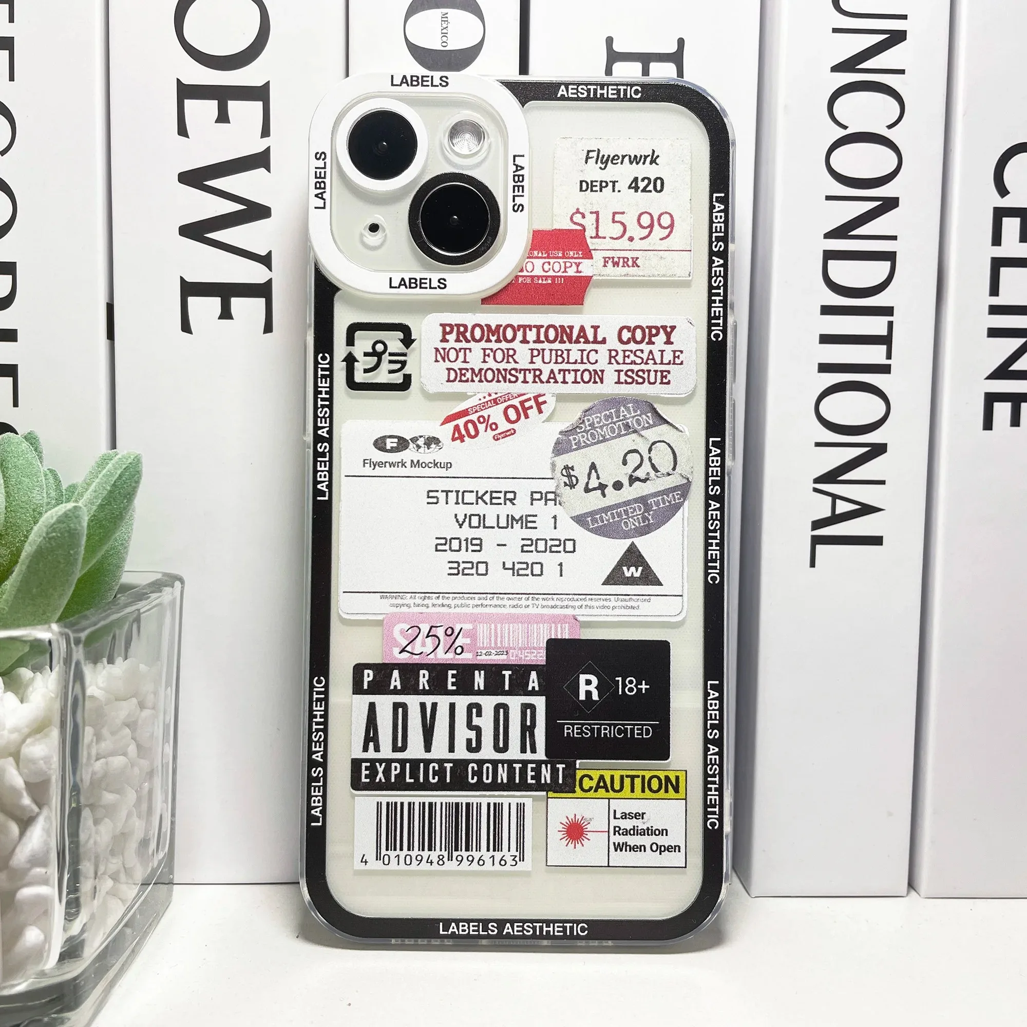 Color: Brown, Material: tpu - Mix Labels Collage Stickers Aesthetic Phone Case For Samsung Galaxy S10 S20 S21 S22 S23 S24 FE Plus Ultra Note 20