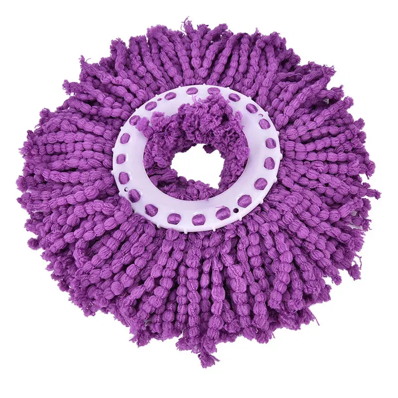 Color: Green - 360 Magic Rotating Automatic Microfiber Mop Head Replacement Mop Wash Floors Cloth Cleaning Broom Head Mop