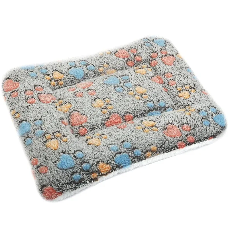 Color: Tea Brown, Size: XL - Flannel Thickened Dog Bed Mat Soft Pet Sleeping Mat for Dogs Cats Winter Warm Pet Blanket