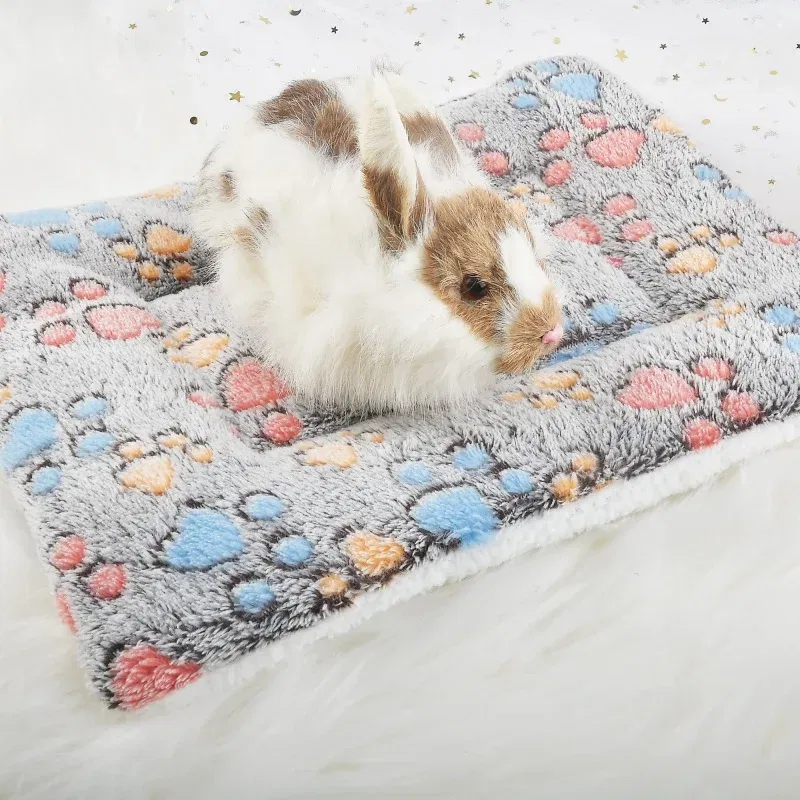 Color: Tea Brown, Size: XL - Flannel Thickened Dog Bed Mat Soft Pet Sleeping Mat for Dogs Cats Winter Warm Pet Blanket