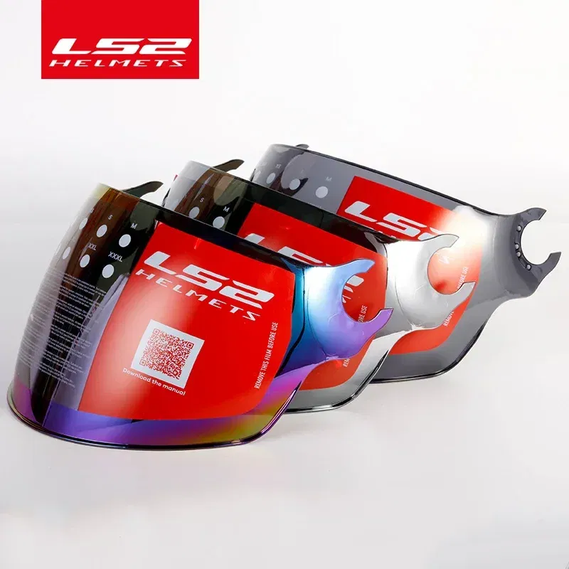 Color: Dark Grey - Original LS2 of562 Helmet Visor Replace Sunglasses Extra Lens for Ls2 Airflow Helmets