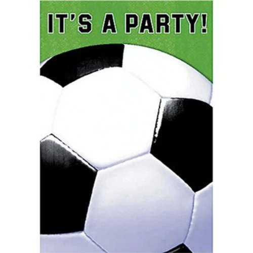 Soccer Fan Invitations It's a Party - Pack of 8