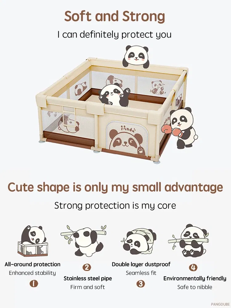 Color: Blue, Ships From: CHINA - PANGDUBE Panda Baby Playpens Children's Playpen Optional 4 Sizes Playpen for Baby Activity Gym Kids Play Fence Playground
