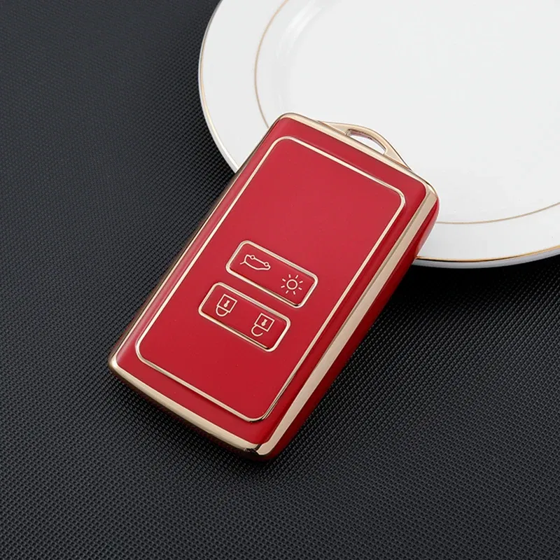 Color Name: Orange - TPU Car Remote Key Cover Case Fob for Renault Captur Megane Talisman Espace Clio Zoe Koleos Scenic 4 Arkana Dacia Sandero Card