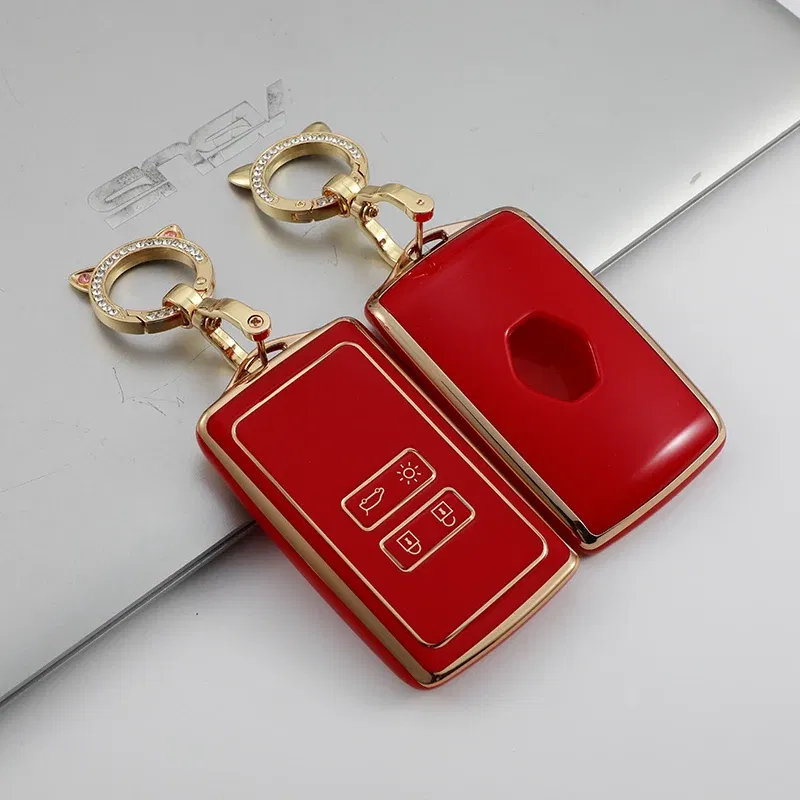Color Name: Orange - TPU Car Remote Key Cover Case Fob for Renault Captur Megane Talisman Espace Clio Zoe Koleos Scenic 4 Arkana Dacia Sandero Card