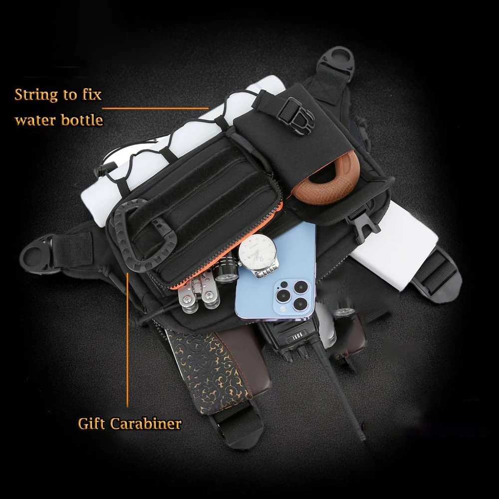 Color: Beige - Outdoor Tactical Chest Bag Men's Vest EDC Waterproof Anti-Theft Chest Pack for Cycling Bags Running Front Chest Bag