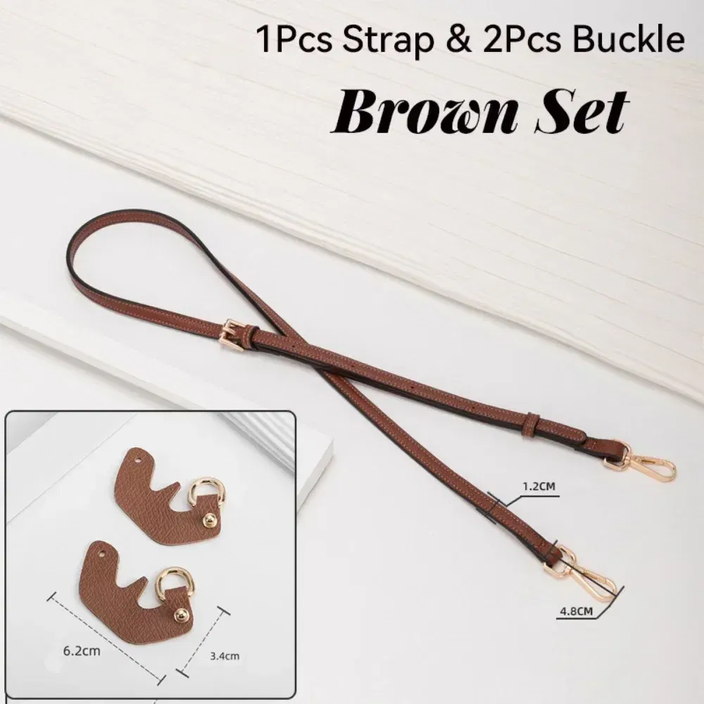Color: Gold - 1 Set Bag Strap For Longchamp Mini Punch-free Genuine Leather Shoulder Strap Set Transformation Crossbody Strap Bag Accessories
