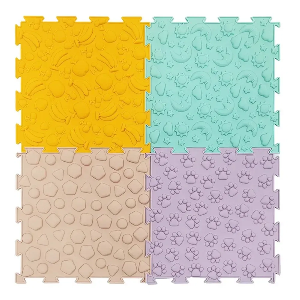 Color: Burgundy - Children's Tactile Sensory Training Mat Acupressure Pad Foot Massage Mat Children's Baby Acupressure Pad Toe Pressure Pad