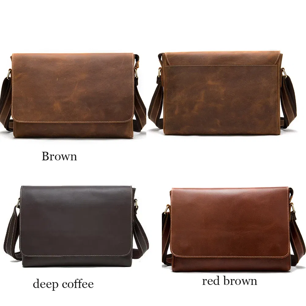 Color: Yellow, Ships From: CHINA - WESTAL Crazy Horse Leather Men's Briefcases Laptop Bag Office Bags for Men Cover Messenger Bags Men's Leather Bag Computer Bags