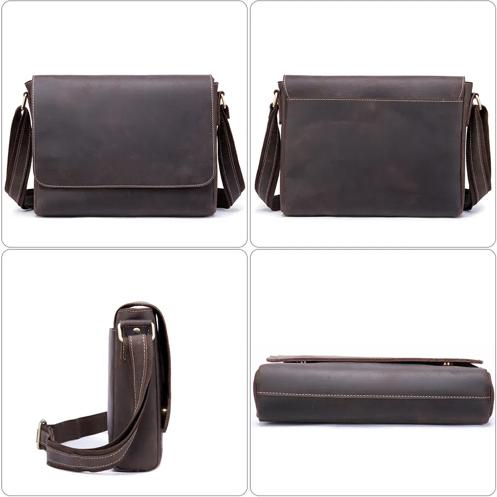 Color: Yellow, Ships From: CHINA - WESTAL Crazy Horse Leather Men's Briefcases Laptop Bag Office Bags for Men Cover Messenger Bags Men's Leather Bag Computer Bags