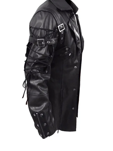 Color: Red, Size: 4XL - Men PU Leather Coat Men Retro Slim Fit Fashion Leather Jackets Men Autumn Winter Motorcycle Jacket Turn Down Collar Male Jacket