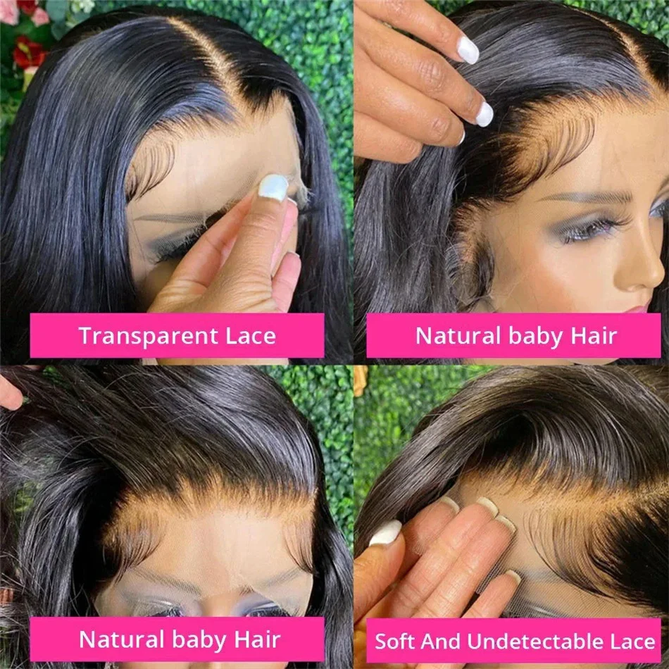 Hair Color: #6, Stretched Length: 26inches, Density: 200%, Ships From: CHINA - 30 38 Inch 13x6 HD Body Wave Lace Front Wig Pre Plucked Black Loose Wave 13x4 Lace Frontal Wig 100% Human Hair Wigs For Women