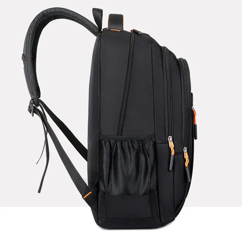 Color: Beige - 2024 New Large Capacity Oxford Cloth Leisure Travel Backpack College Students Backpack Fashion Business Laptop Backpack