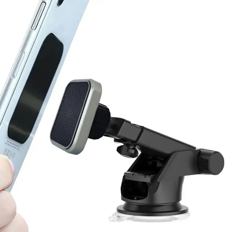Ships From: United States, Color: WHITE - Magnetic Phone Holder For Car Windscreen, Suction Cup Base Robotic Arm Phone Bracket for Car Dashboard, 360 Degrees Rotation
