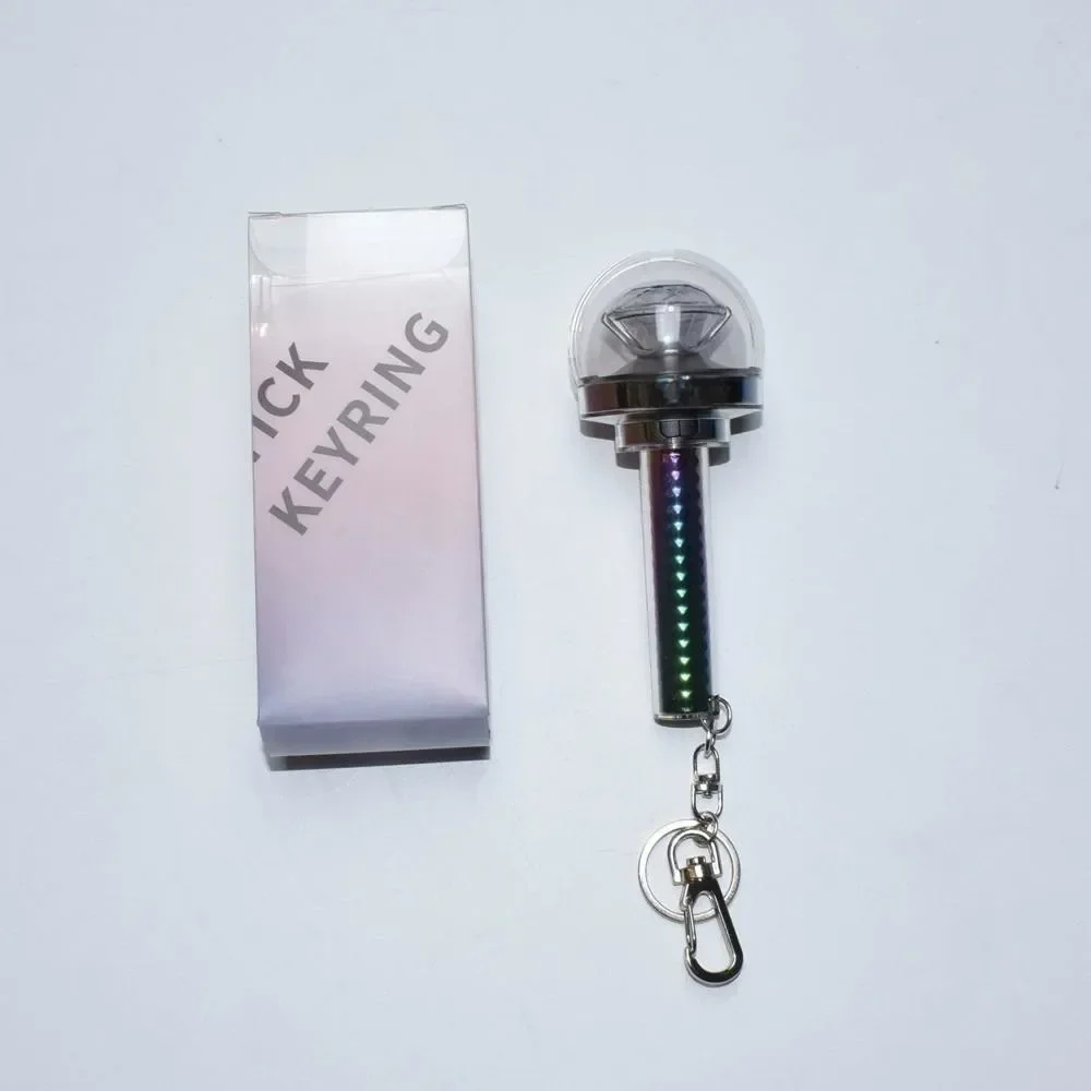 Color: WHITE - Kpop Idol JEONGHAN HOSHI WONWOO JUN THE8 Mini Lightstick Key Ring Glow Stick Keychains for Carat Gift