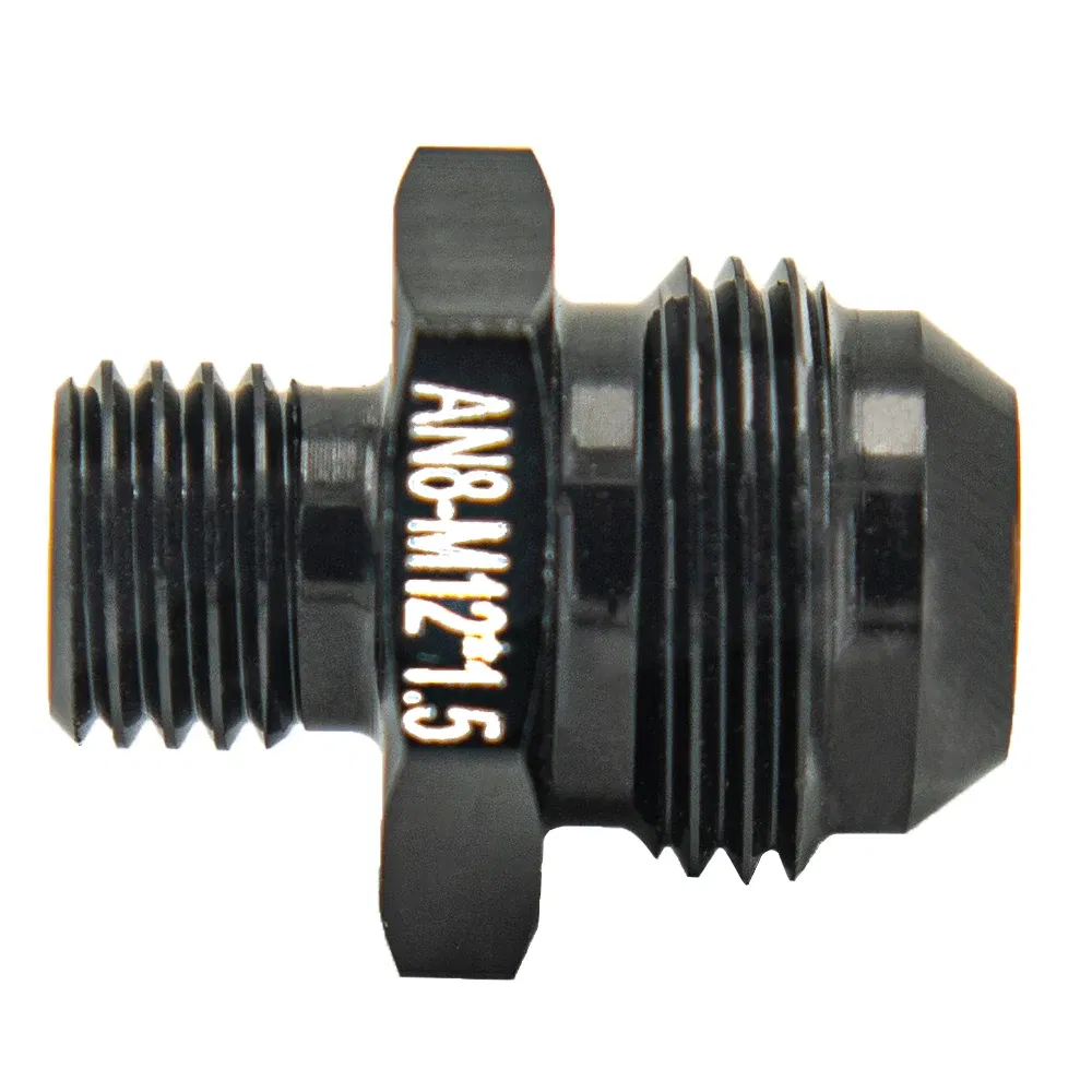 Color: PURPLE - Aluminum Straight Adapter Oil Cooler Fitting AN6 An10 To 1/2 3/8 1/4 Npt M10 M12 M14*1.5,an8 To M12*1.5 AN10-AN12