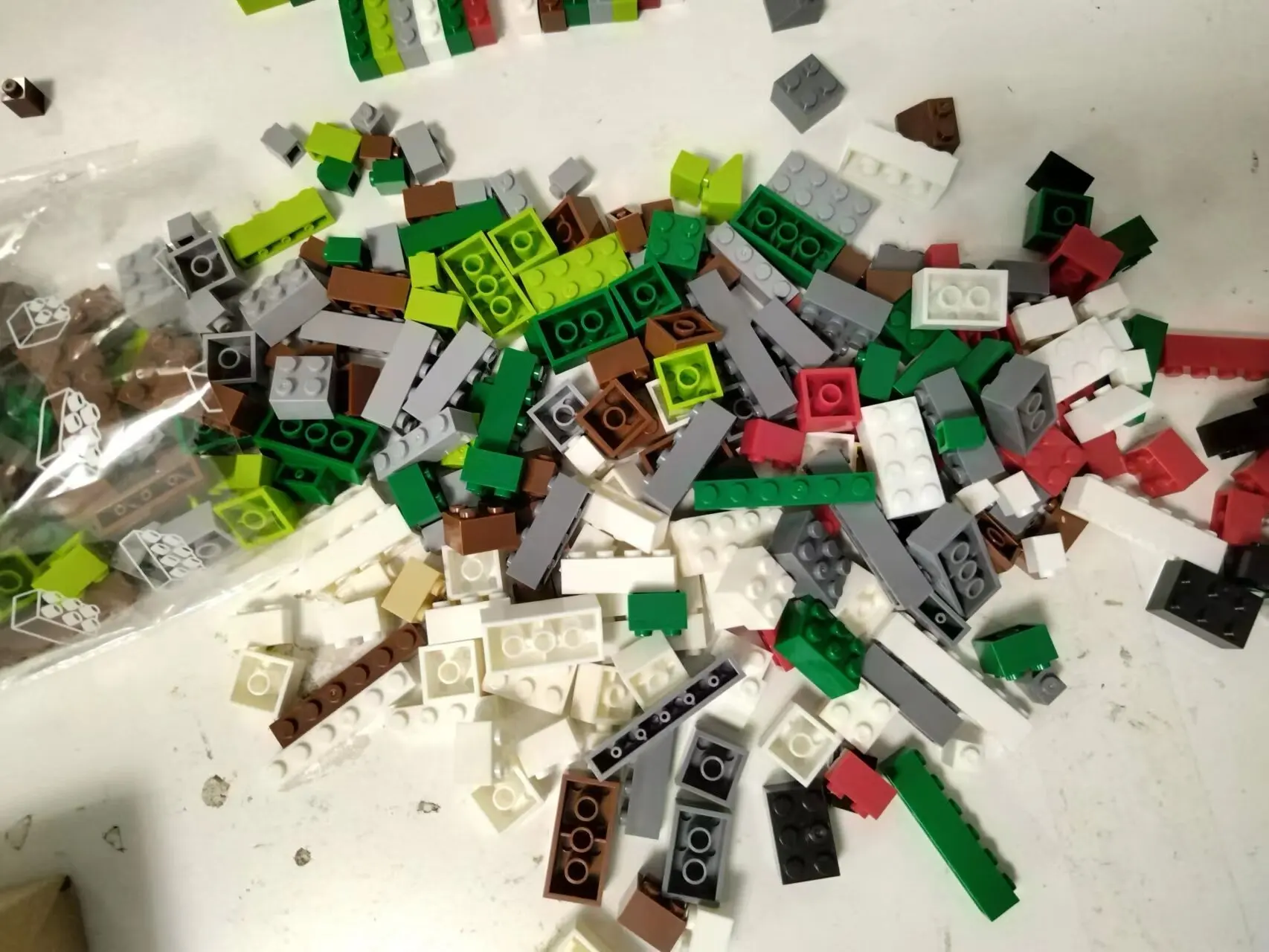 Color: Dark Khaki - Bulk Building Blocks Large bricks 17 Single colour 260g Free assembly Compatible  LEGO Children's educational creative toys DIY