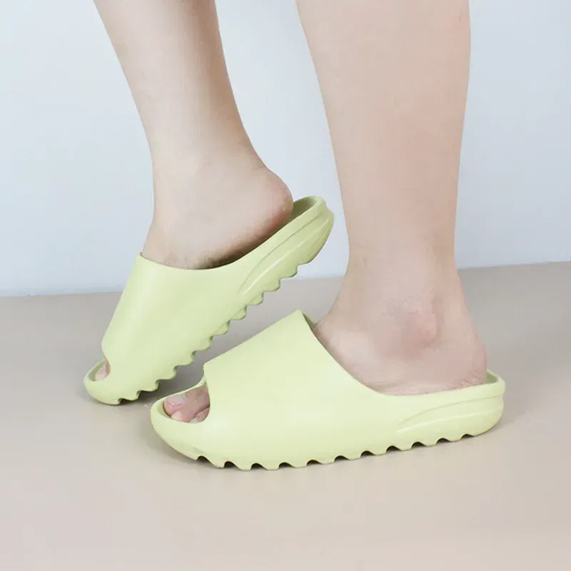 Color: green, Shoe Size: 36.5 - Big Size 47 Summer Slippers Men Women EVA Soft Bottom Indoor Home Slides Sandals Light Beach Shoes Male Slippers Flip Flops