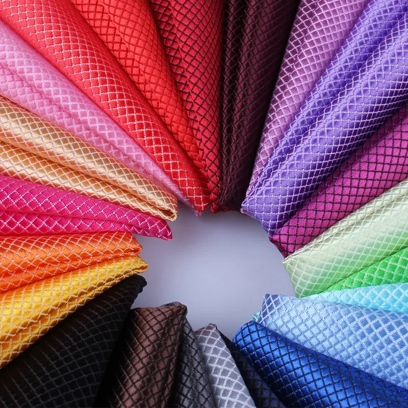 Color: Lavender - Fashion Suits Pocket Square For Men Business Chest Towel Hanky Gentlemen Plaid Hankies Classic Suit Napkin Mens Handkerchief