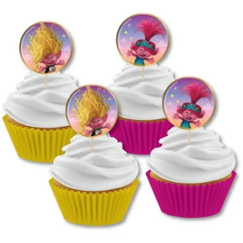 Trolls 3 Band Together Cupcake Pick Set  - Pack of 24