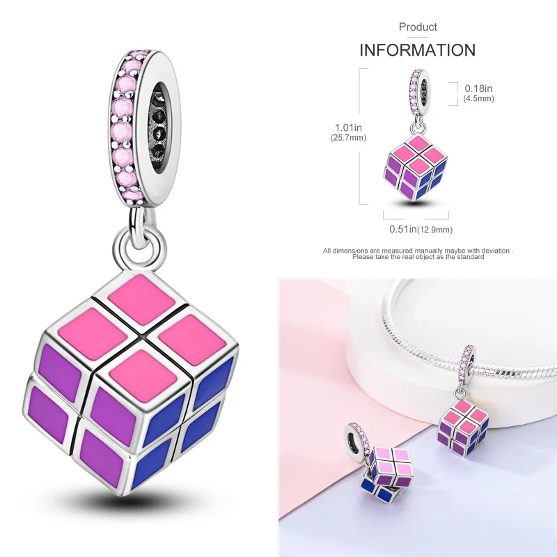 Color: Red - Pink Series Charms 925 Silver Perfume Butterfly Charm Beads Pendent Dangle Fit Original Pandora Charm Bracelet DIY Women Jewelr
