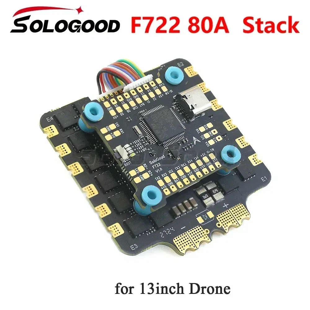 SoloGood  F722 80A Stack  8S Flight Control Suitable for 13 inch FPV Freestyle Drone