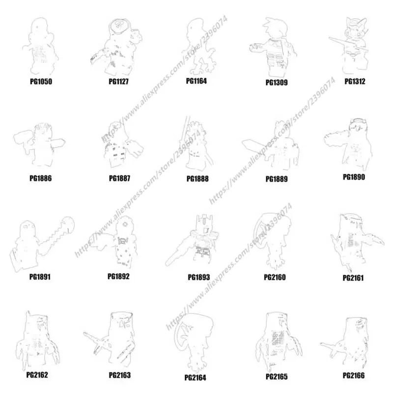 Color: WHITE - Cartoon movie TV Anime models Action Figures Series-142 PG1050 PG1127 PG1164 PG1309 PG1312 PG1886 PG1887 PG1888 PG1889 PG1890
