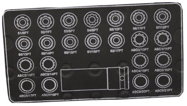 BMW Wheel Locking Screw Nut Socket Set 21pcs