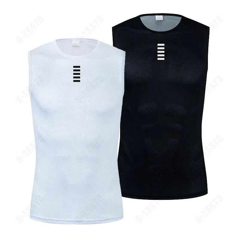 Color: Green, Size: XL - Cycling Base Layers Reflective Vest White Cycling Jersey Undershirt Quick Dry Elastici Vest Road Bike Jerseys