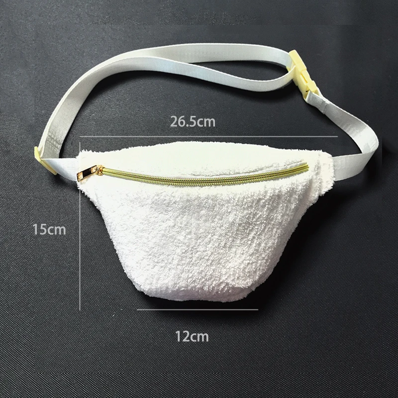 Color: Clear - Plush Colorful Fanny Bag Outdoor Waist Pack Female Banana  for Running Walking Fitness Gym Pouch Wedding Party Bridal Bag Gift