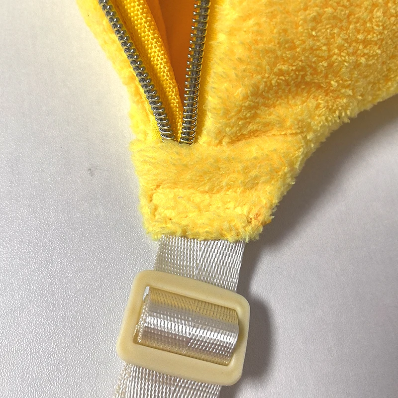 Color: Clear - Plush Colorful Fanny Bag Outdoor Waist Pack Female Banana  for Running Walking Fitness Gym Pouch Wedding Party Bridal Bag Gift