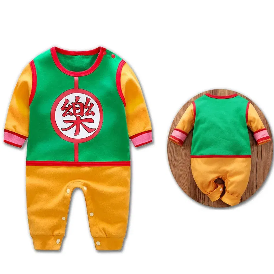 Color: Blue, Kid Size: 12M - Anime Clothes Baby? Vegeta? Rompers Newborn? Kuririn? Roshi Training Outfit Infant Kids Halloween Cartoon Cosplay Costume Jumpsuit
