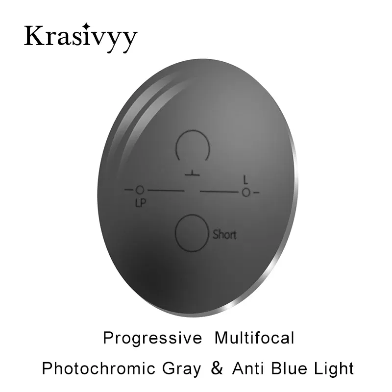 Lenses Color: green, Lens Index: 1.61 - 1.56 1.61 1.67 Progressive Lenses Anti Blue Ray Photochromic Gray Multifocal Prescription lenses High Quality Bifocus Lenses