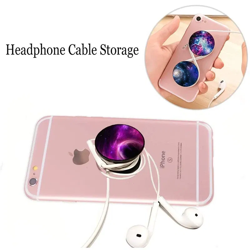 Color: black - New Popular Marble Phone Holder Support Smartphone Popping Phone Holder Pocket Socket Stand for Phones and IPad accessories