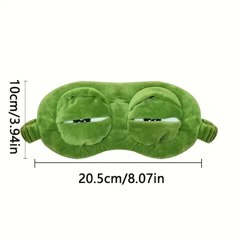 Color: MULTI - 3D Frog Sleep Mask Natural Sleeping Eyeshade Women Men Creative Cartoon Soft Portable Blindfold Travel Office Eyepatch