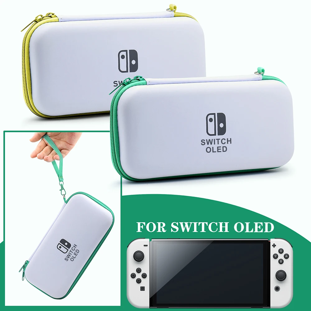 Color: Other - Case Kit For Nintend Switch OLED Console Carrying Case Protective Pouch Hard Shell Clear Cover For Switch Oled WIth Film Glass