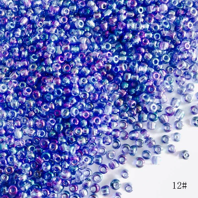 Color: Silver, Item Diameter: 2mm - 2mm 3mm 4mm Glass Seed Loose Beads Small Charms DIY Craft Bracelet Beads for Jewelry Making Supplies Necklace Accessories